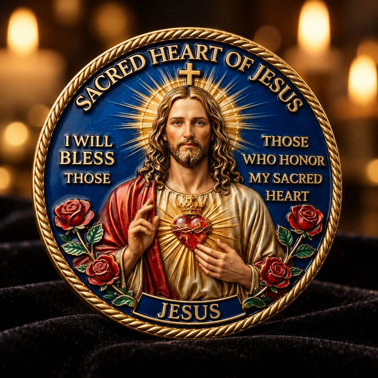 ❤️ Sacred Heart of Jesus Coin – Christian Faith & Blessing Collectible ✝️🪙