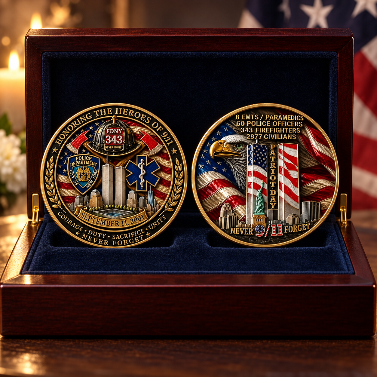 9/11 Memorial Coin – Honoring the Heroes of September 11