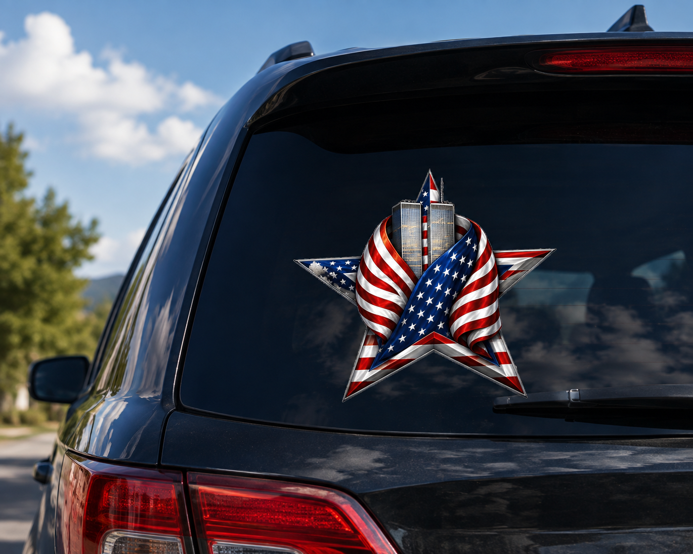 9/11 Never Forget Patriotic Memorial Car Decal