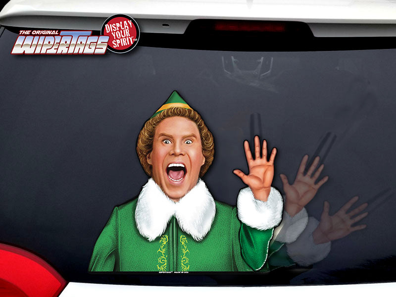 Jolly Elf Waving WiperTag