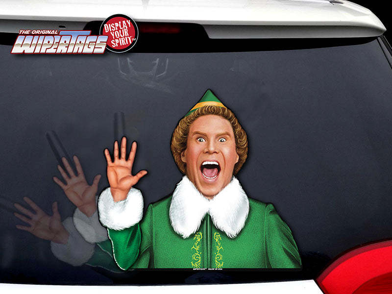 Jolly Elf Waving WiperTag