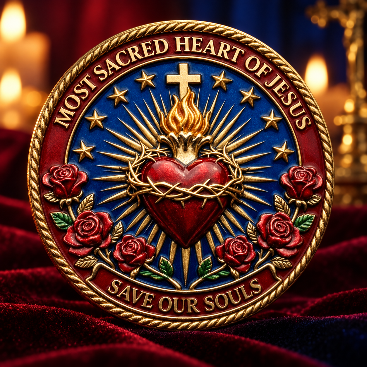 ❤️ Sacred Heart of Jesus Coin – Christian Faith & Blessing Collectible ✝️🪙