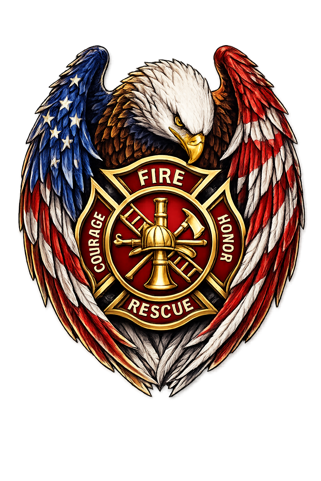 🔥 9/11 Never Forget Firefighter Eagle Memorial Car Deca