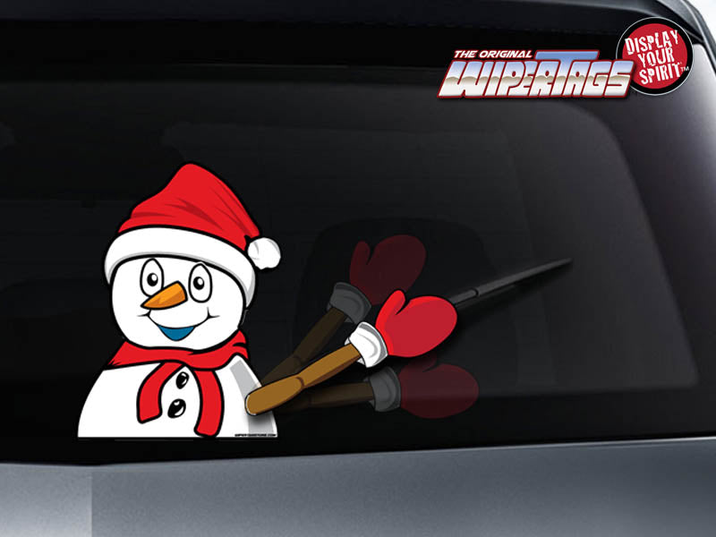 Chilly the Snowman Waving WiperTag with Decal