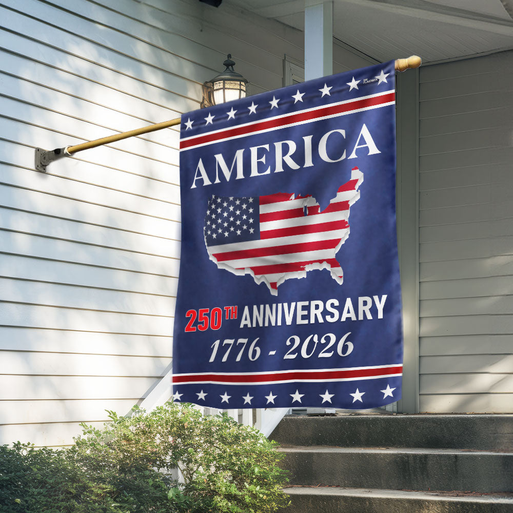 Flagwix American Flag - 250th Anniversary Semiquincentennial America Map Flag