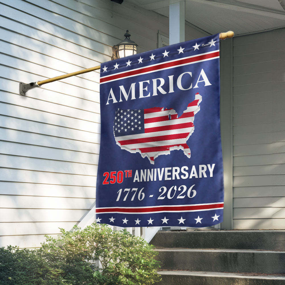 Flagwix American Flag - 250th Anniversary Semiquincentennial America Map Flag