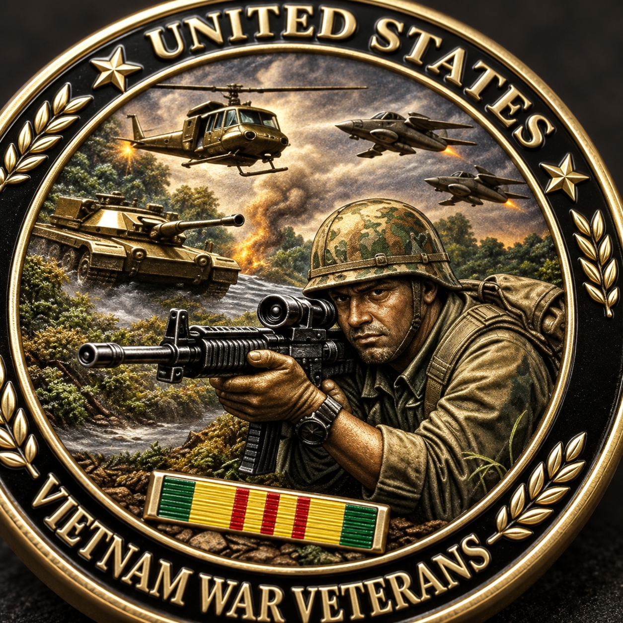 Vietnam Veteran Tribute Coin — Honor, Service & Sacrifice 🎖️