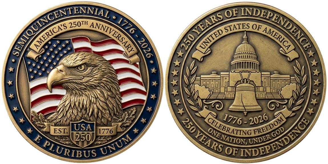 🏆Flash Sale 60% OFF - 250 Years of Independence Celebrating Freedom Commemorative Coin