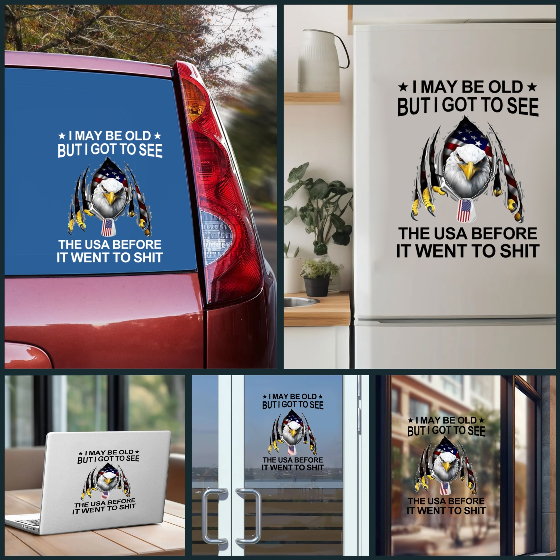 I May Be Old Veterans Stickers