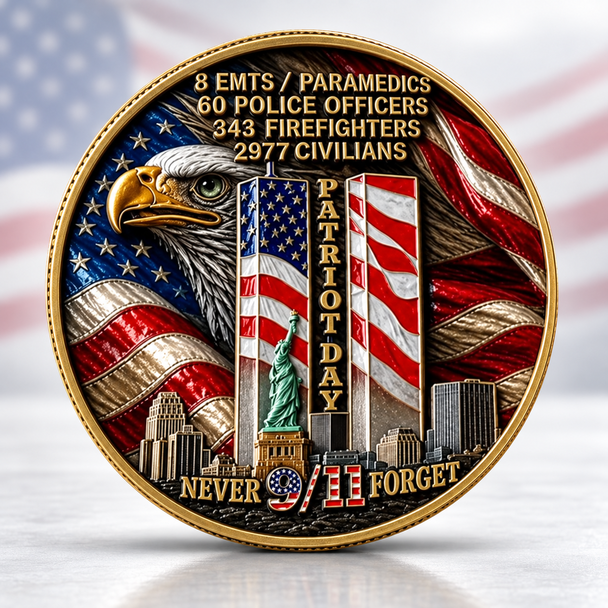 9/11 Memorial Coin – Honoring the Heroes of September 11