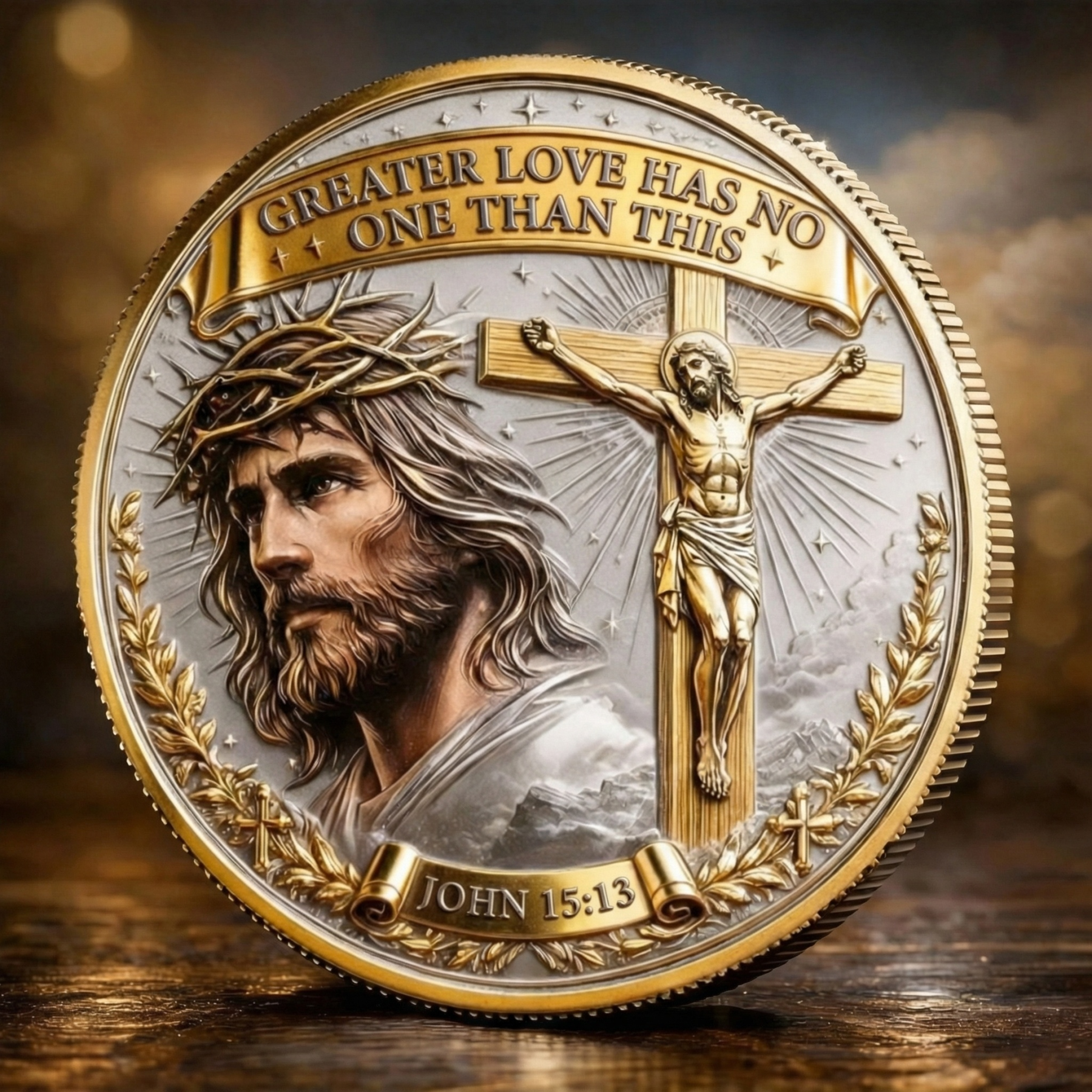 🏆NEW YEAR 60% OFF - ✝️Greater Love Christian Commemorative Coin 🕊️