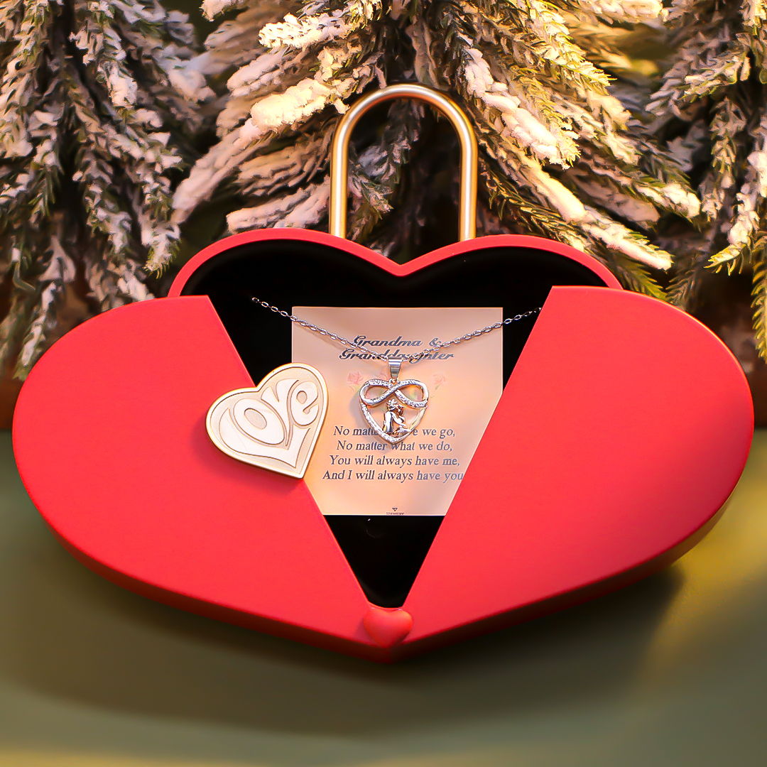 For Granddaughter - S925 You Will Always Have Me And I Will Always Have You Heart Necklace