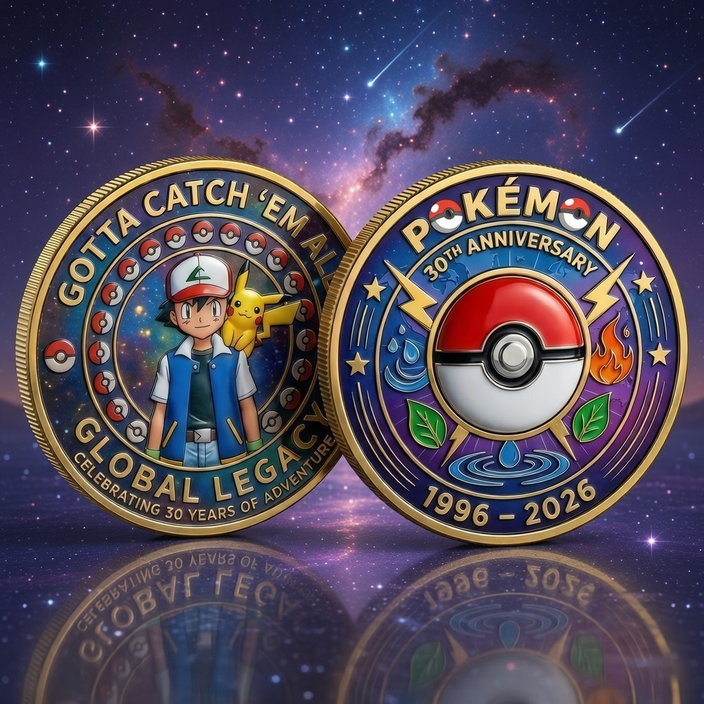 Limited Edition Anime Monster 30th Anniversary Printed Metal Coin