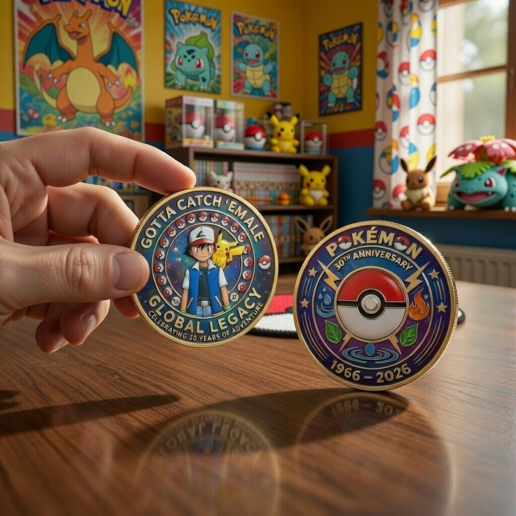 Limited Edition Anime Monster 30th Anniversary Printed Metal Coin