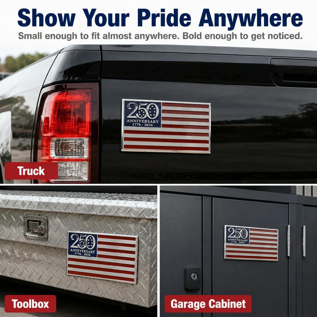 BUY 1 GET 1 FREE 🔥★250th Anniversary Metal Flag Emblem★