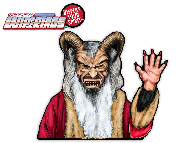 Krampus Claus Waving WiperTag with Decal