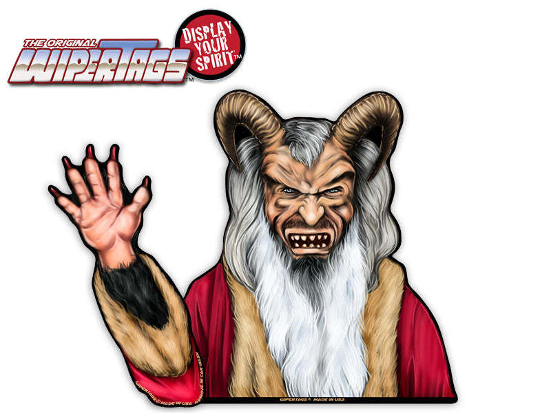 Krampus Claus Waving WiperTag with Decal