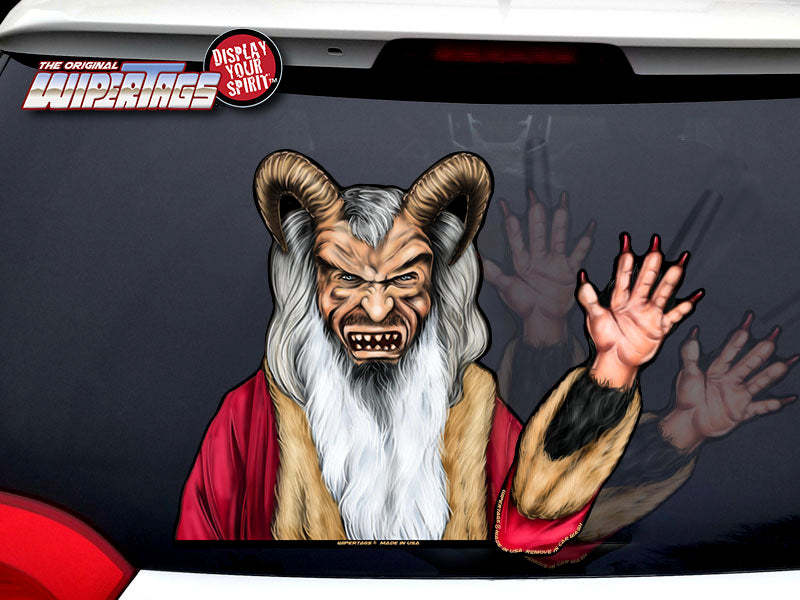 Krampus Claus Waving WiperTag with Decal