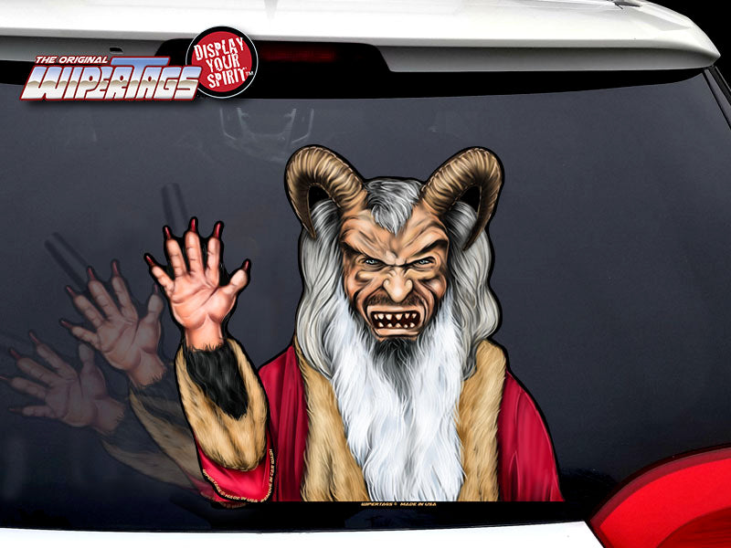 Krampus Claus Waving WiperTag with Decal
