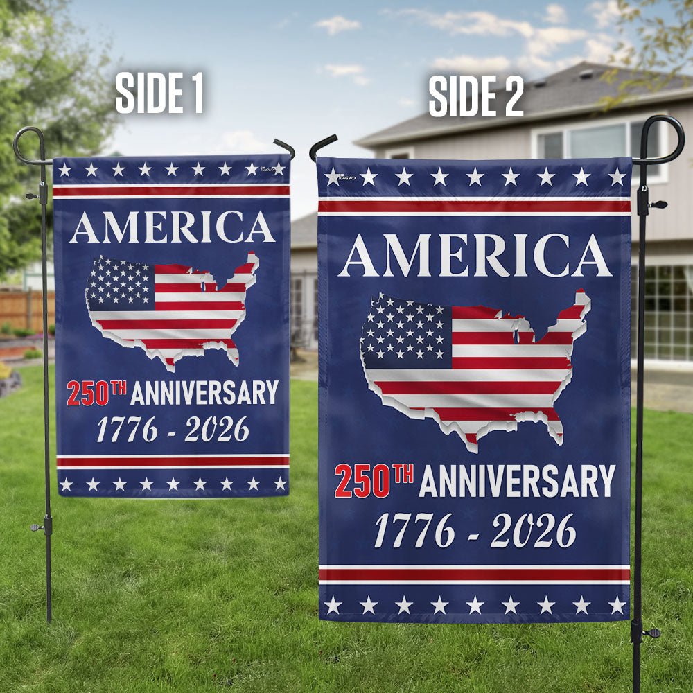 Flagwix American Flag - 250th Anniversary Semiquincentennial America Map Flag
