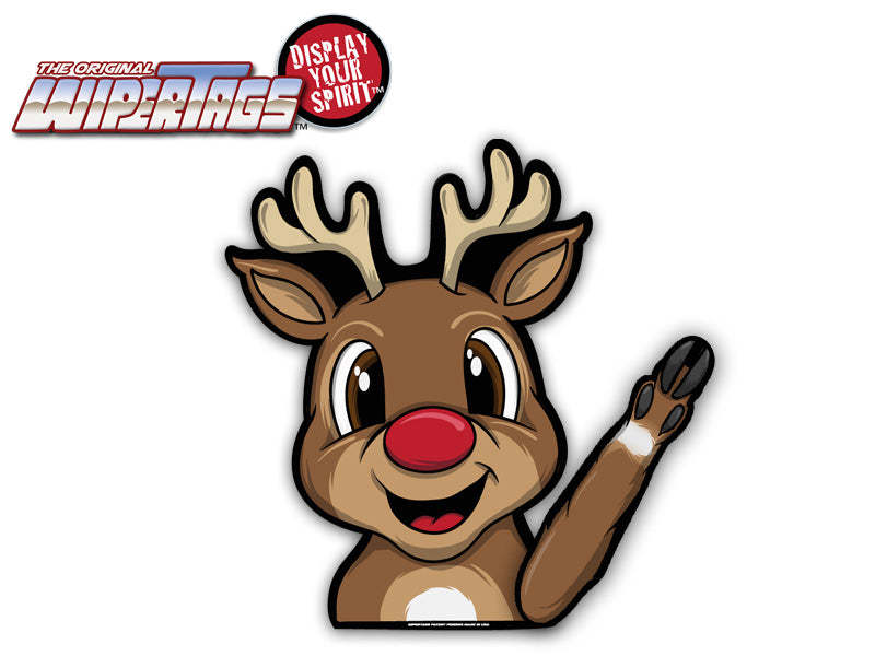 Red Nose Reindeer WiperTag with Decal