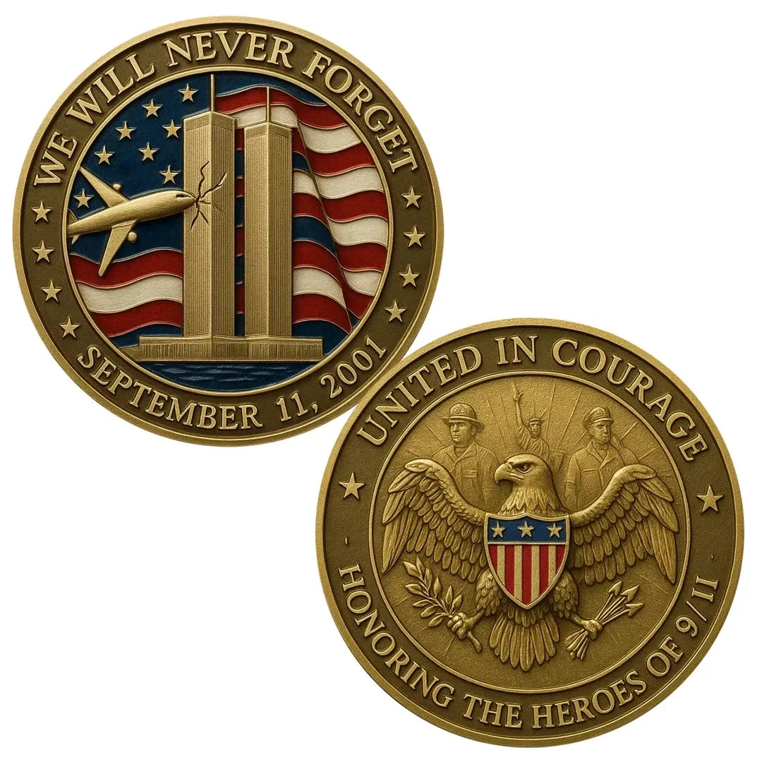 Never Forget 9/11 – 25th Anniversary Heroes Memorial Coin 🦅