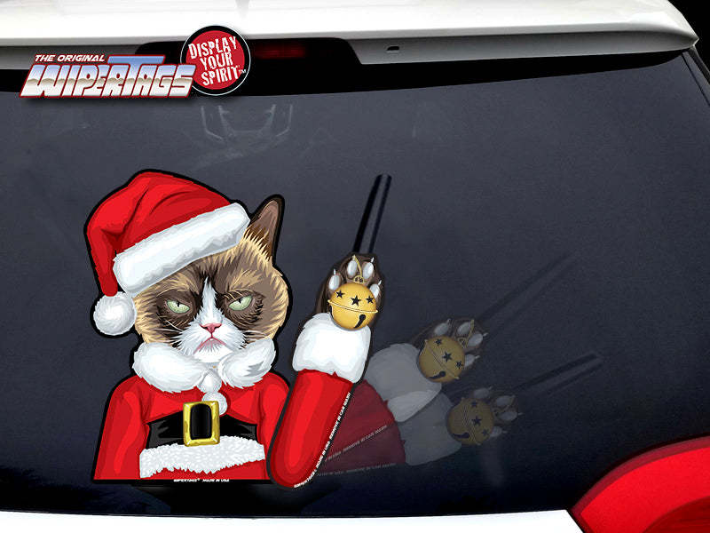 Santa Paws Grinch Kitty WiperTags