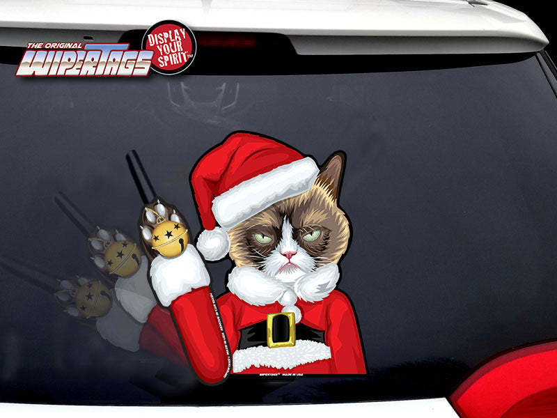 Santa Paws Grinch Kitty WiperTags