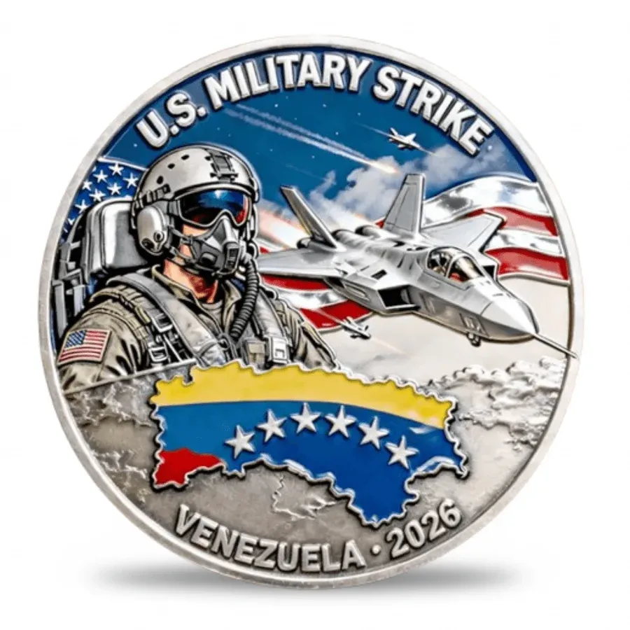 Military Strike Venezuela 2026 Coin – Operation Southern Spear Collectible ✈️🪙