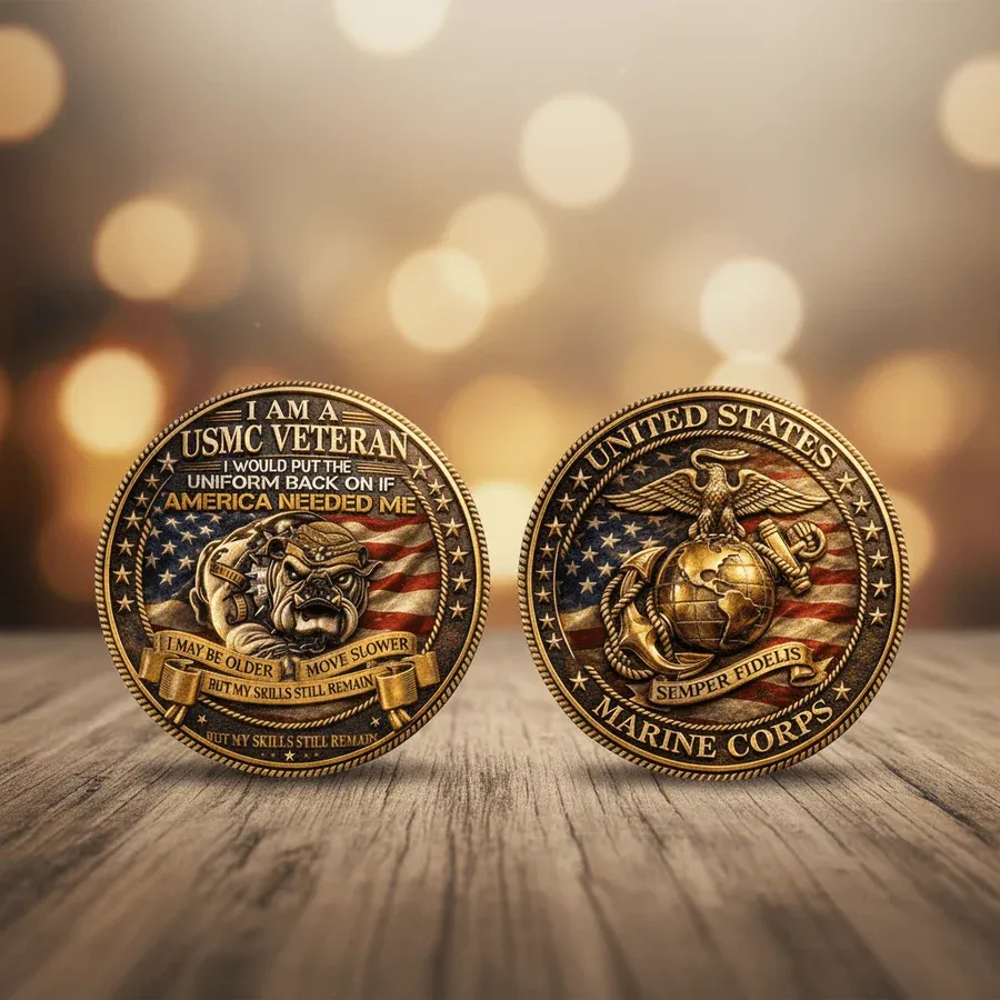 USMC Veteran Bulldog Challenge Coin