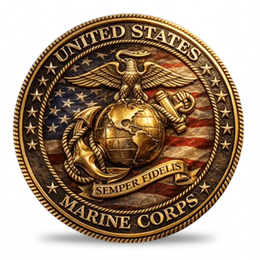 USMC Veteran Bulldog Challenge Coin