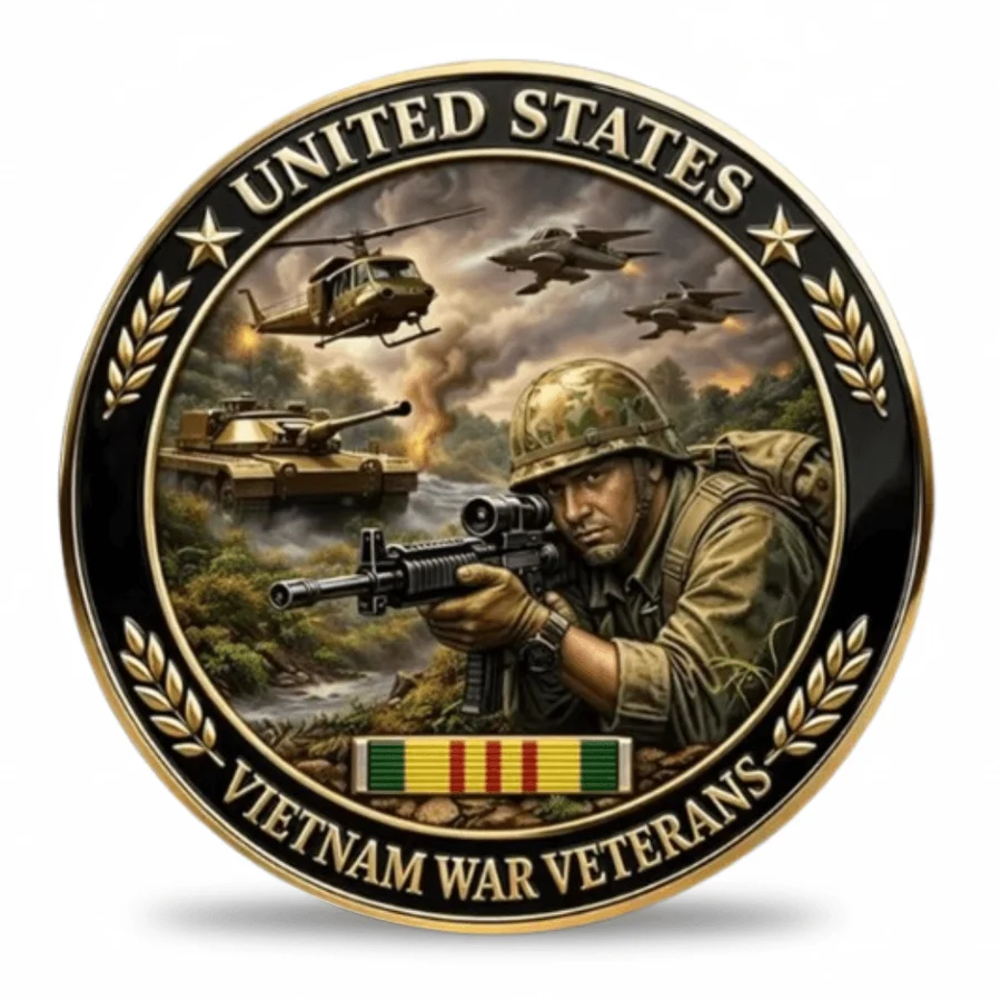 Vietnam Veteran Tribute Coin — Honor, Service & Sacrifice 🎖️