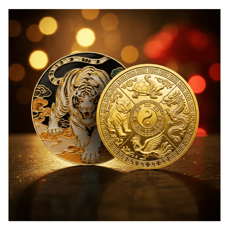 White Tiger Coin – Chinese Zodiac Animal Kingdom Collectible