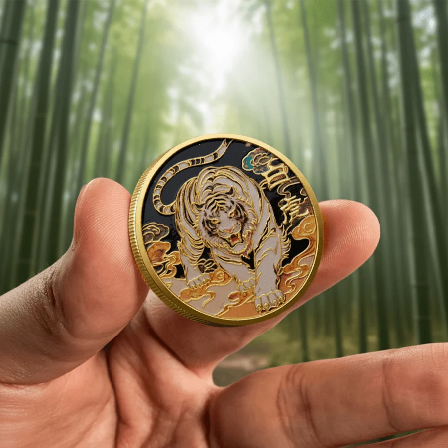 White Tiger Coin – Chinese Zodiac Animal Kingdom Collectible