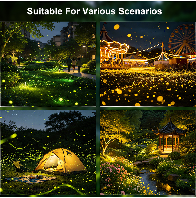 Full Color Laser Firefly Dynamic Projection Light Waterproof