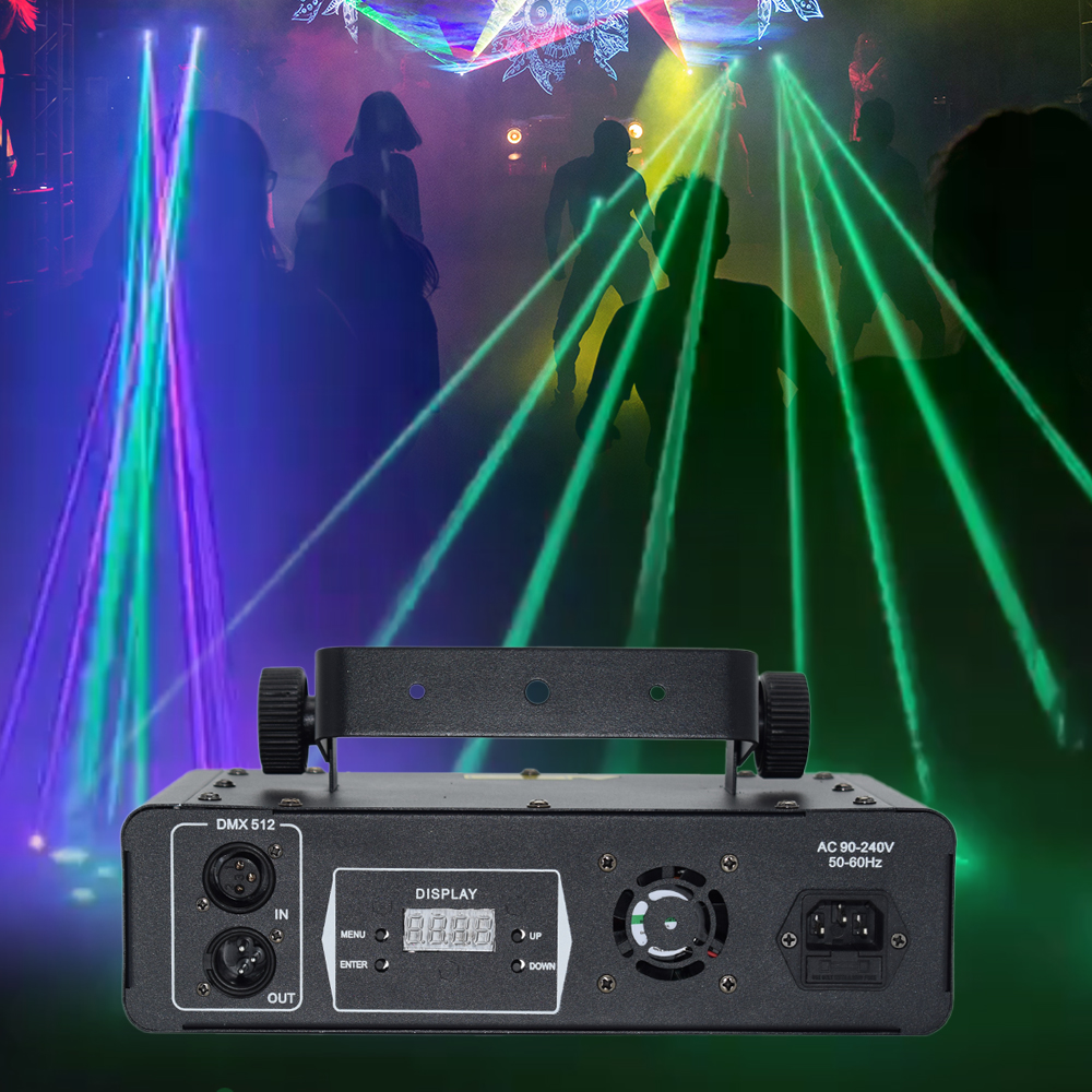 600mW Double Headed Full-color Light Bar RGB DJ Laser Light Stage Effect Lighting with Remote Controller