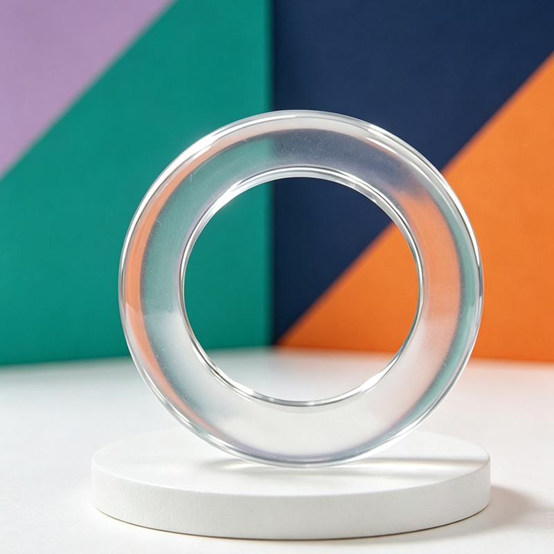 Transparent Quartz Ring, Opaque Quartz Ring, Quartz Glass Flange, High Temperature Resistant Frosted Quartz Circular Insulating Ring