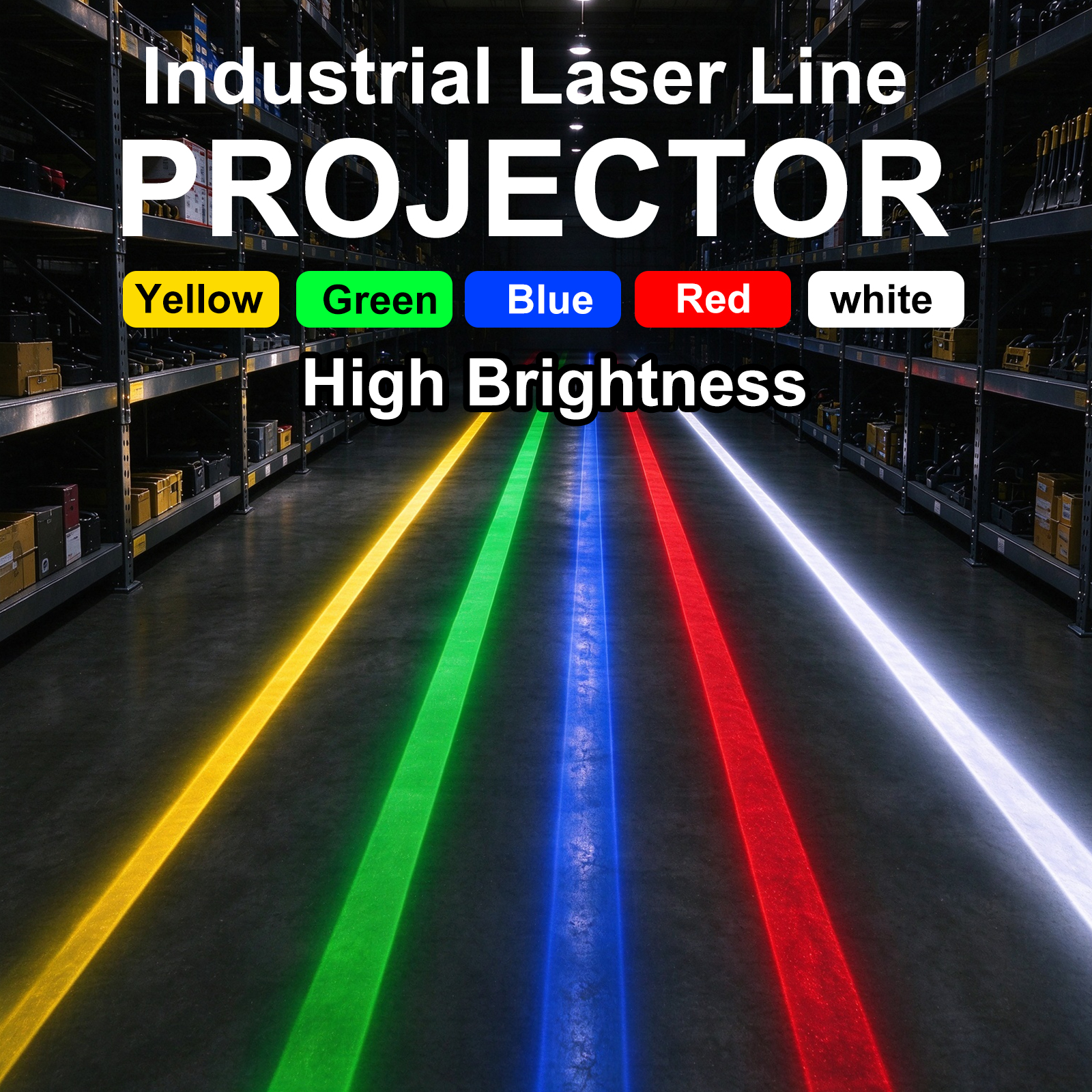 80W Virtual Line Floor Marking Projection of Warehouse Safety Warning Line