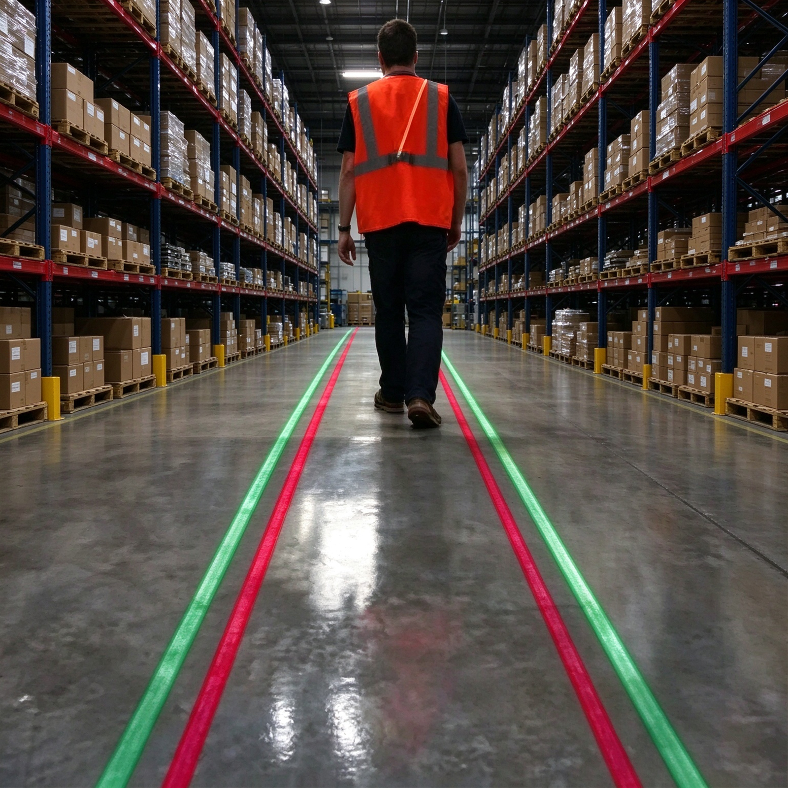 80W Virtual Line Floor Marking Projection of Warehouse Safety Warning Line