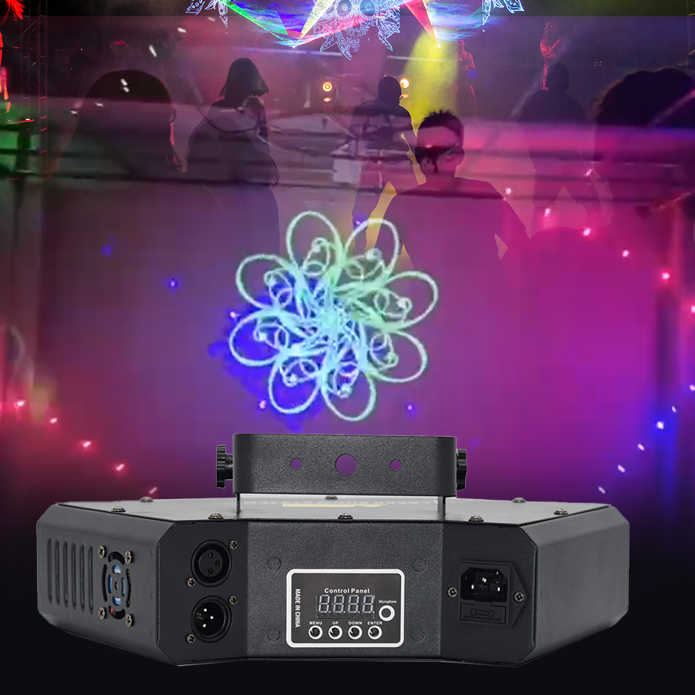 Wholesale Fan-Shaped 6-Eye Full Color RGB Pattern Laser Light DMX Stage Lighting Laser Lamp