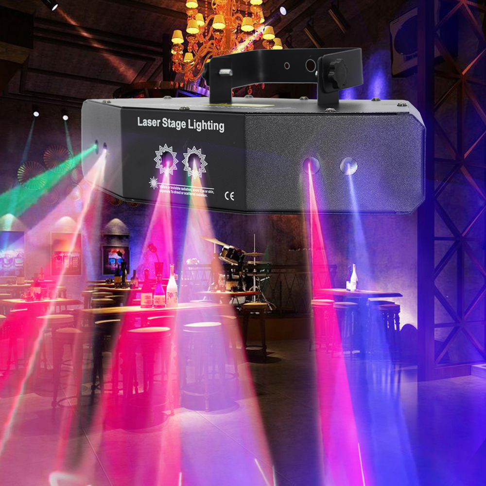Wholesale Fan-Shaped 6-Eye Full Color RGB Pattern Laser Light DMX Stage Lighting Laser Lamp