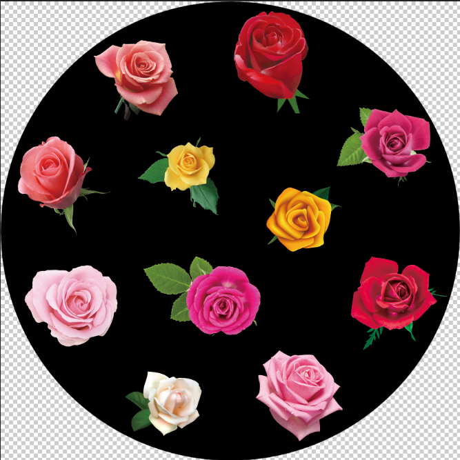 Colorful Roses: Gobo Impressions of the Flower Pattern A1-0028