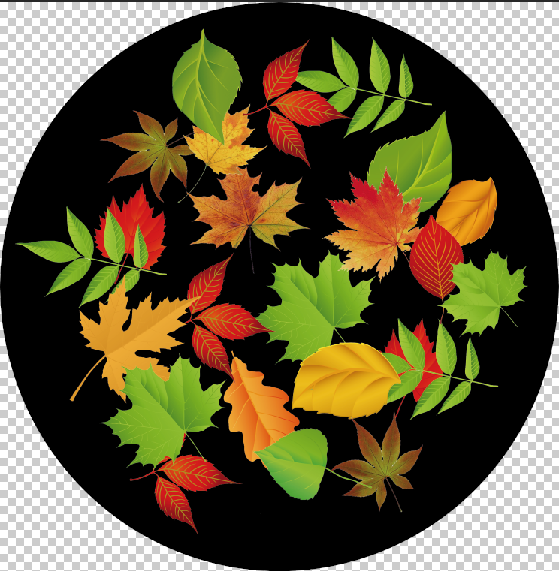 Custom Glass Gobo: Fiery Maple Leaves B1-0021