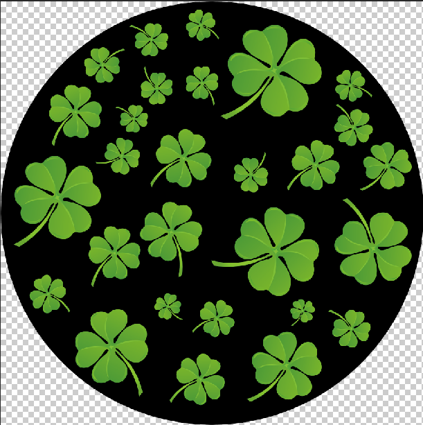 Custom Glass Gobo: Lucky Four-leaf Clover B1-0037