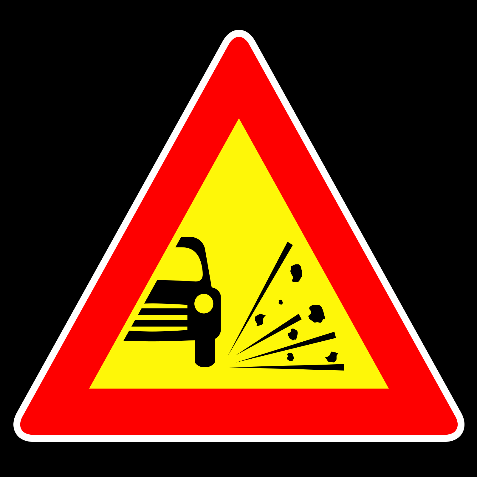 Custom Road Sign Logo Gobo Finland Road Sign Dopravná Značka Odletujúci štrk