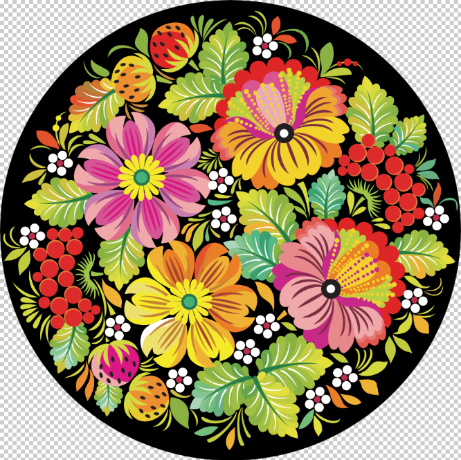 Full Blooming Flowers: Oil Painting Style of the Flower Pattern A1-0087