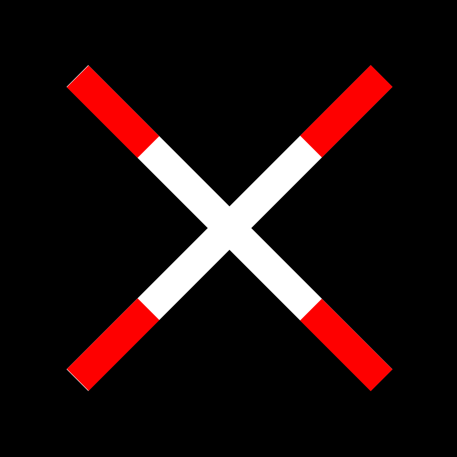 Custom Gobo HR Road Sign Andrijin križ BSicon lBUE Slovenia Road Sign St. Andrew's Cross Andrejev križ