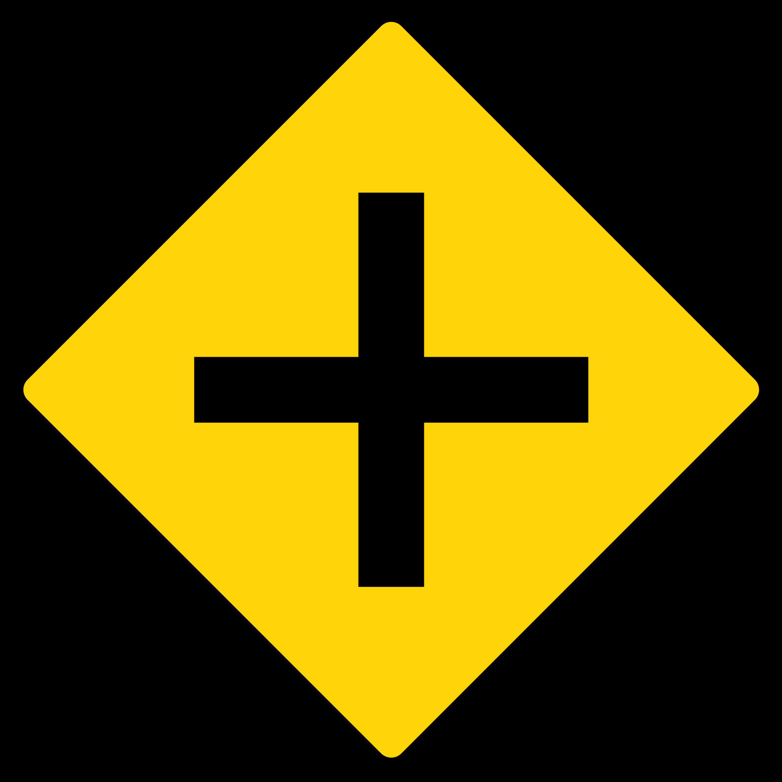 Custom Road Sign Gobo Intersection Ahead Street Sign Warning Signs Icons Cross Road Warning Light Sign