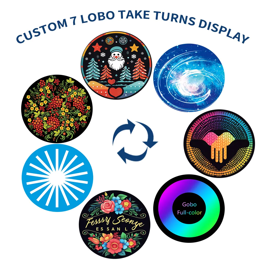 LVD/ISO/CE Certified 90W Gobo Projector, Featuring Outdoor Waterproof 7 Logo Projection for Bar, Restaurant, and Showrooms-JINGYU OPTOELEC