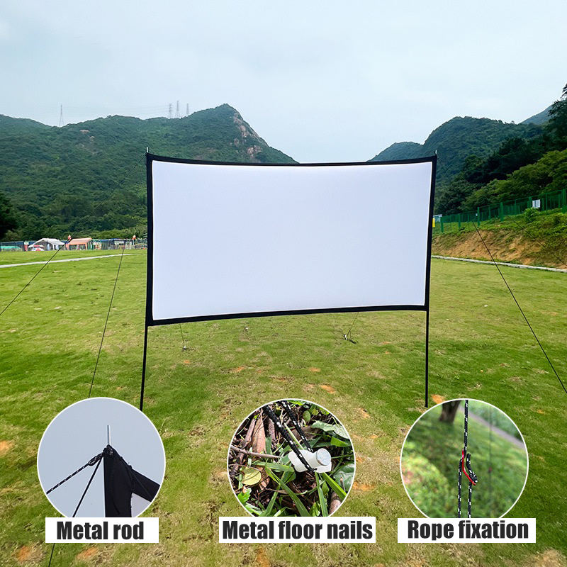 350LM Mini Projector Portable Home Cinema LED Pocket Projector 1080P Video Projector with Outdoor Screen for Camping